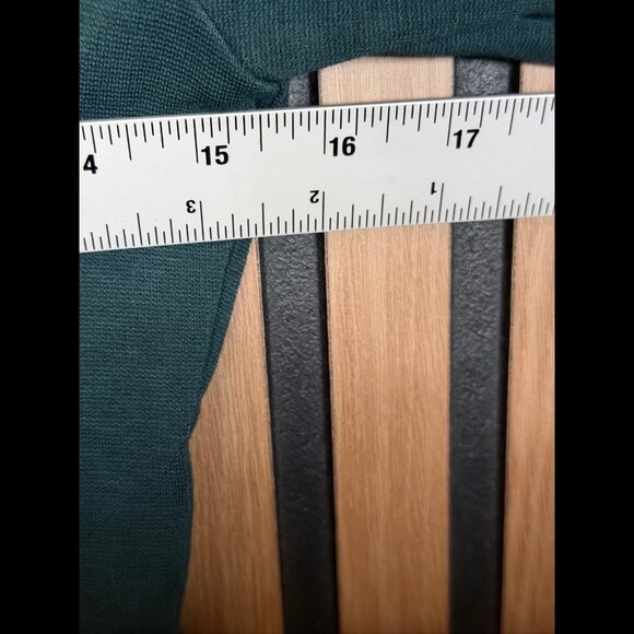 BCBG Maxazria Dress Small Womens Colorblock Suede Trim Long Sleeve Belted Fern - Picture 4 of 9